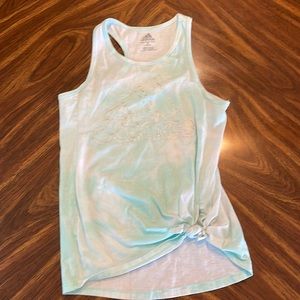Girls adidas tie front racer back tank top